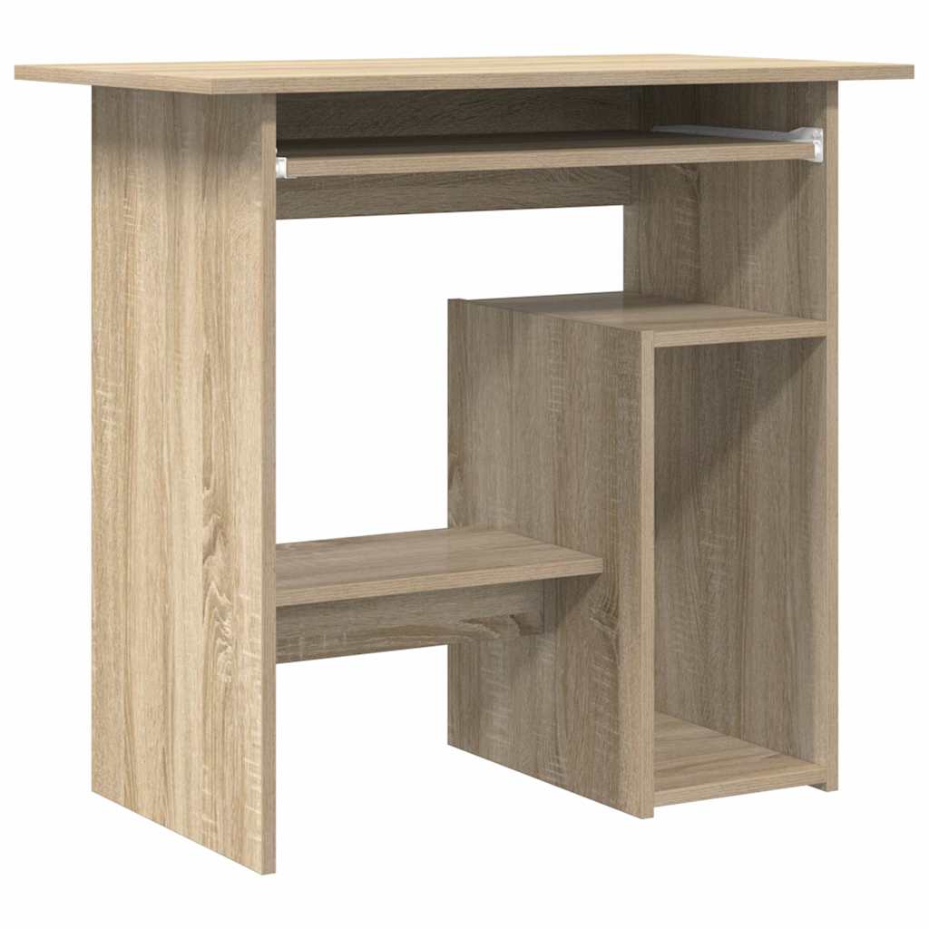 Modern Wooden Home Office Computer Desk Table With Keyboard Tray Storage