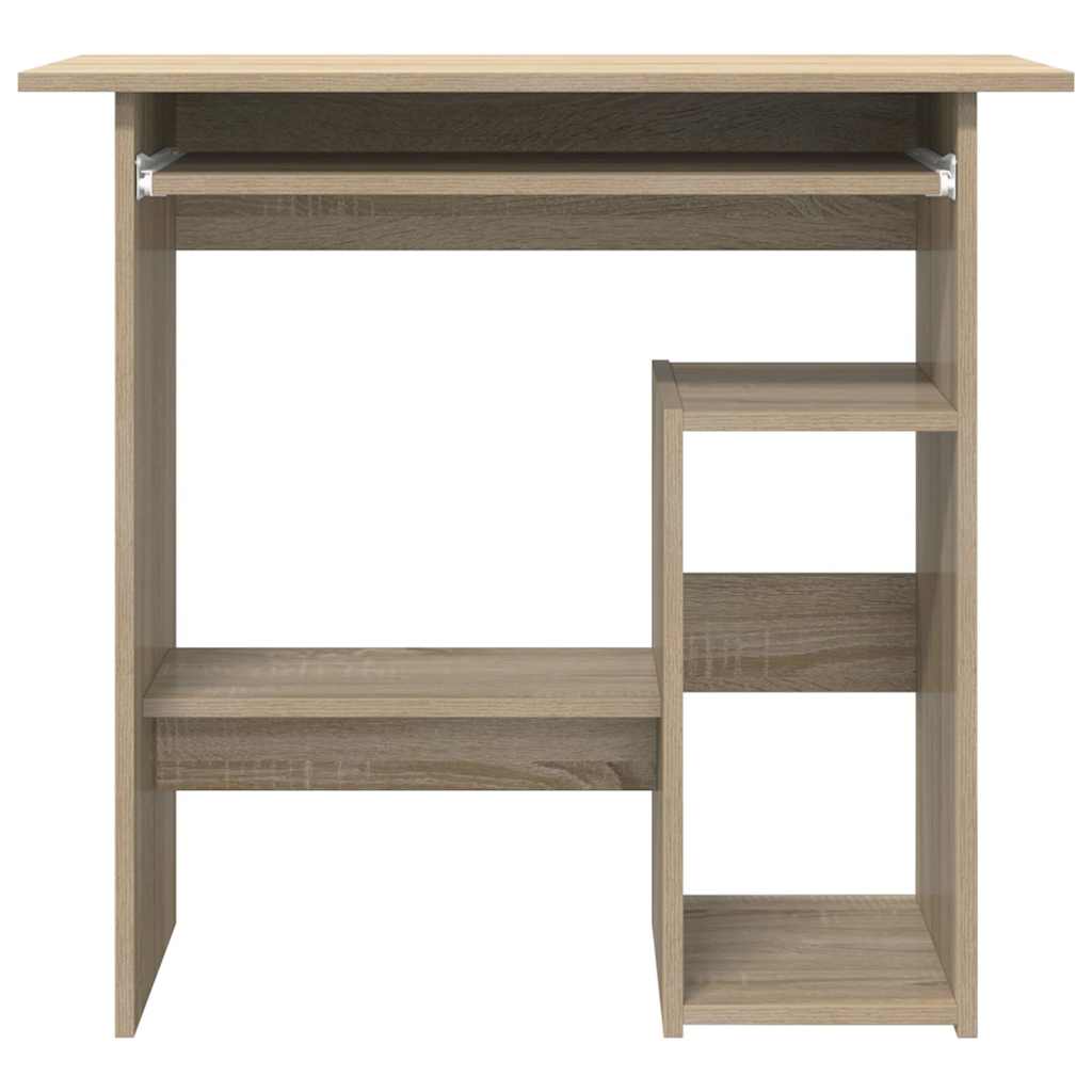 Modern Wooden Home Office Computer Desk Table With Keyboard Tray Storage
