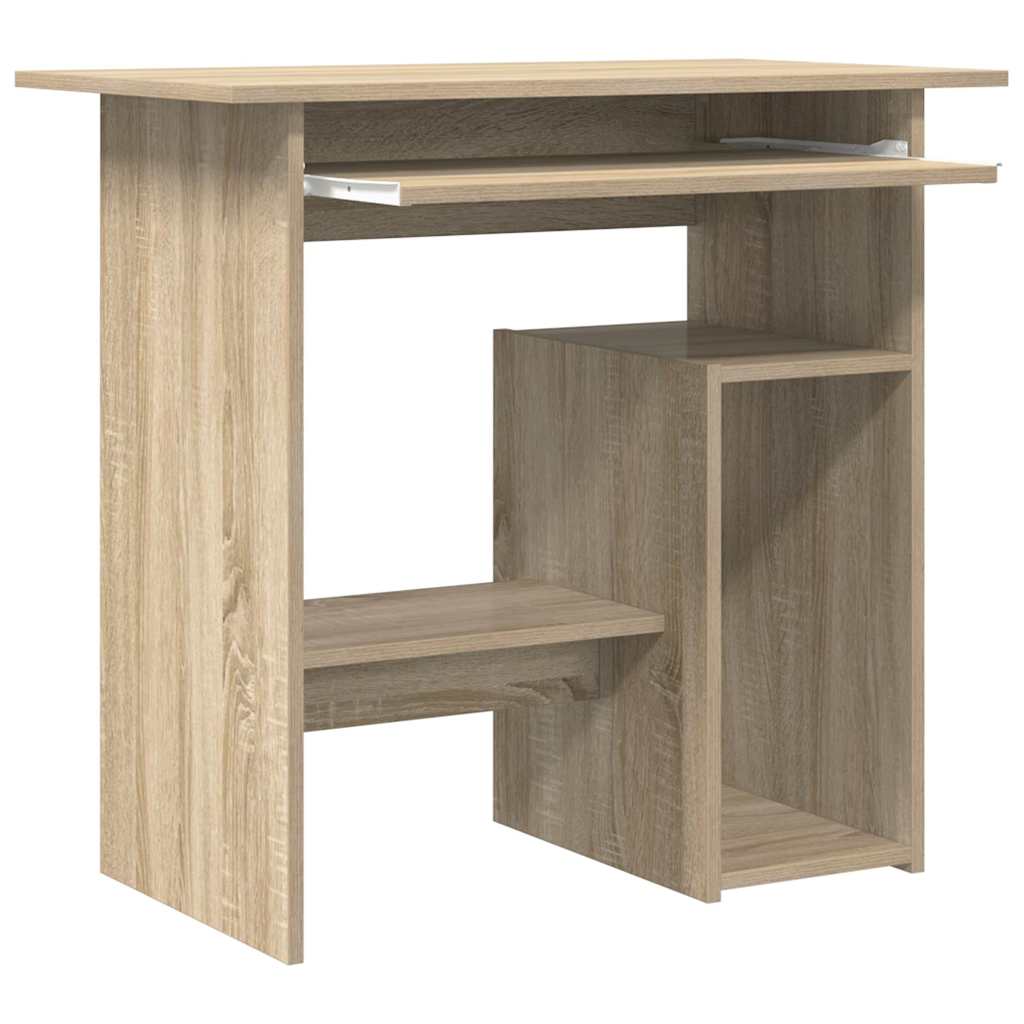 Modern Wooden Home Office Computer Desk Table With Keyboard Tray Storage
