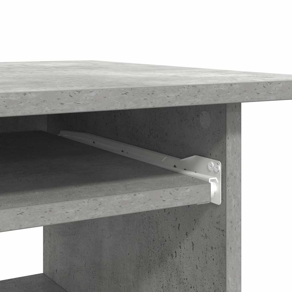 Modern Wooden Home Office Computer Desk Table With Keyboard Tray Storage