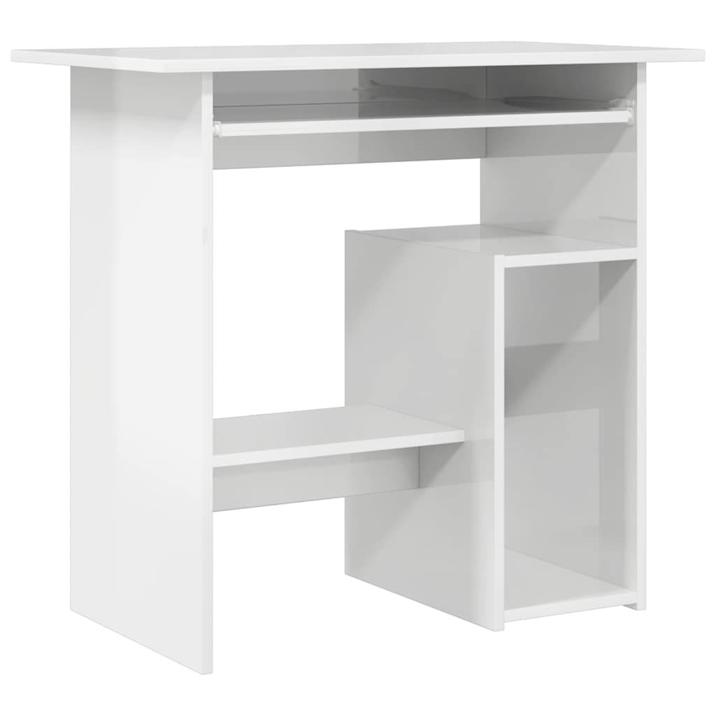 Modern Wooden Home Office Computer Desk Table With Keyboard Tray Storage