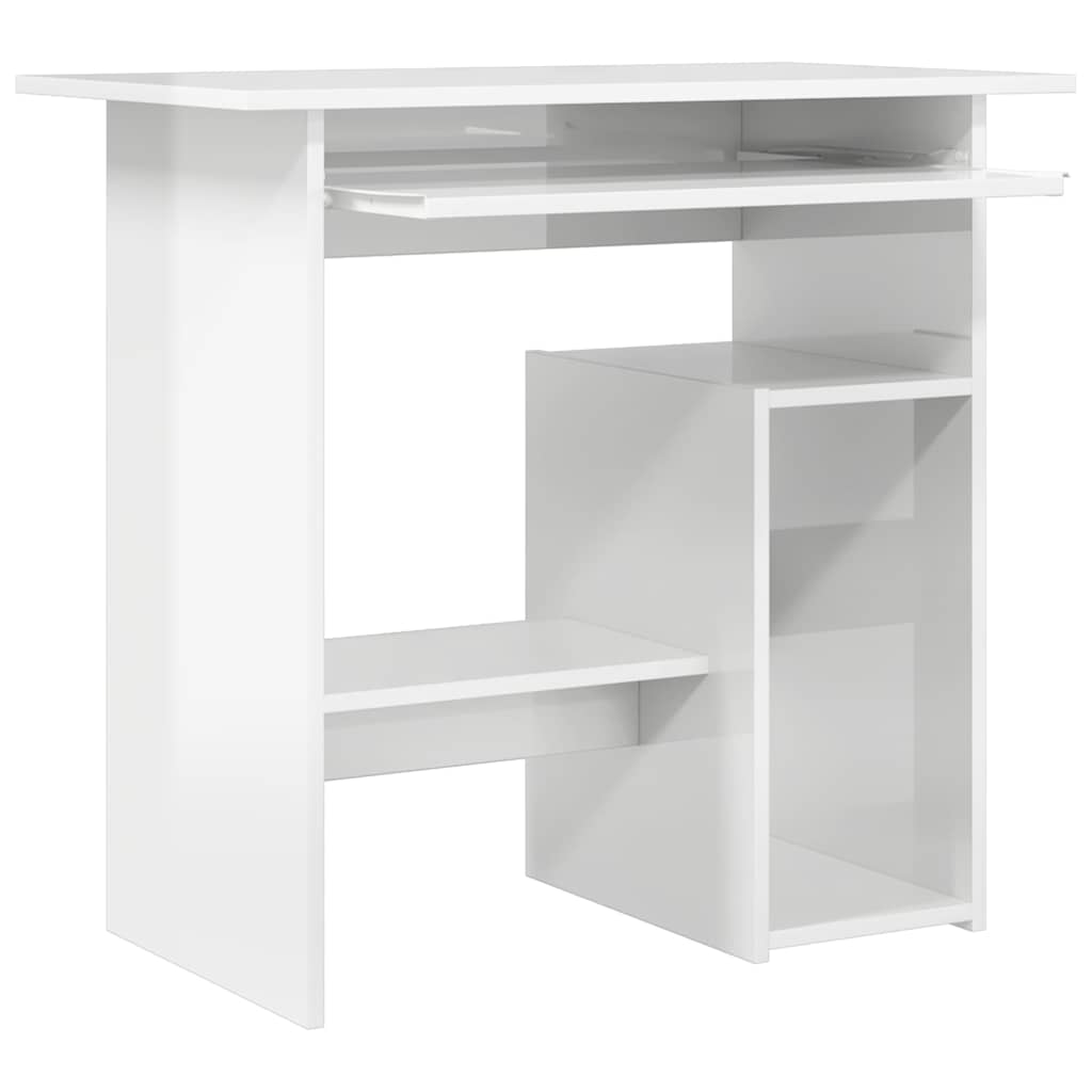 Modern Wooden Home Office Computer Desk Table With Keyboard Tray Storage