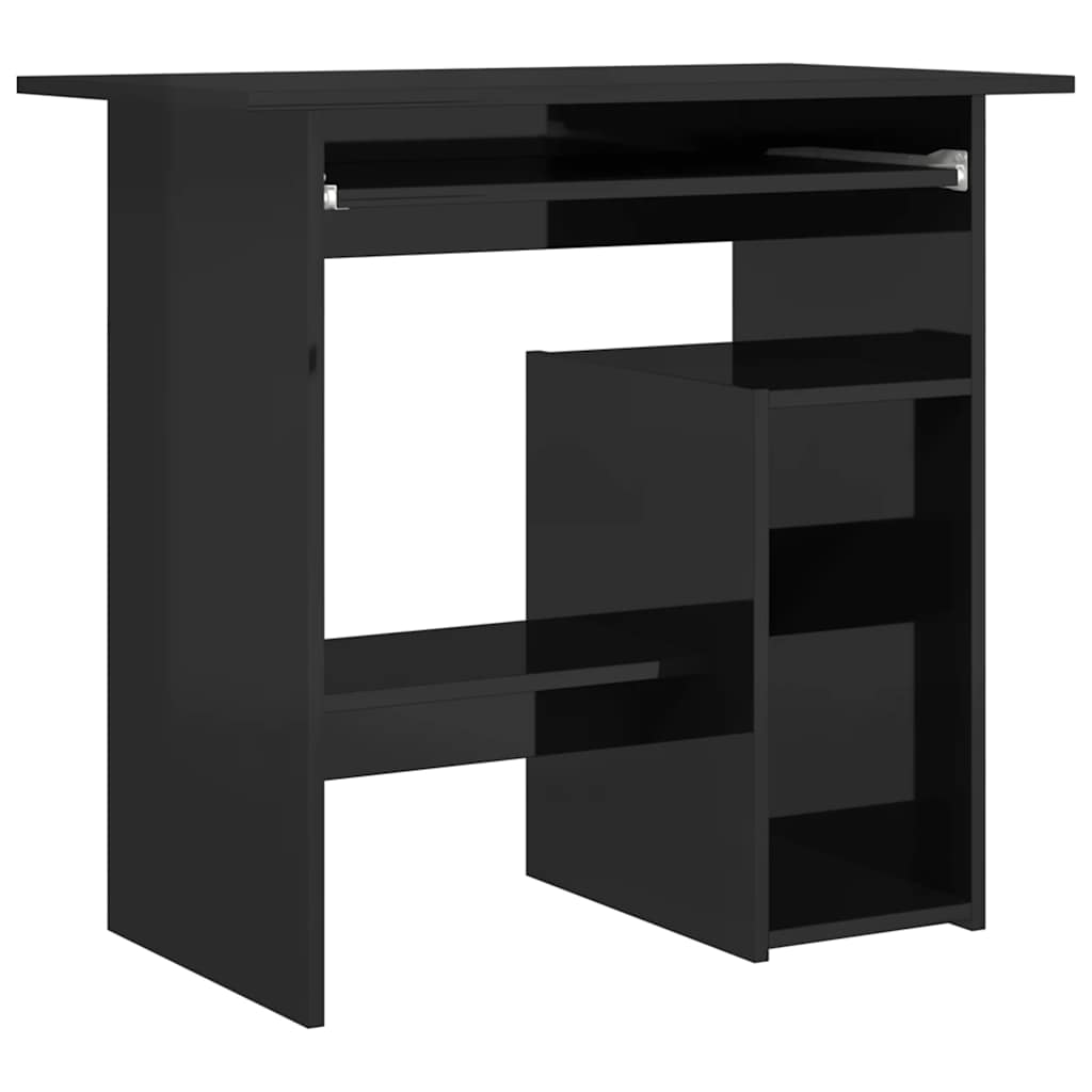 Modern Wooden Home Office Computer Desk Table With Keyboard Tray Storage