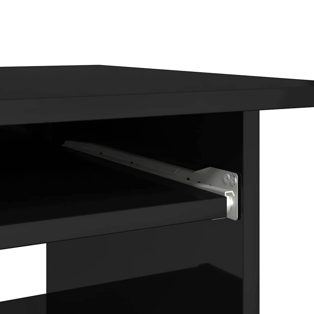 Modern Wooden Home Office Computer Desk Table With Keyboard Tray Storage