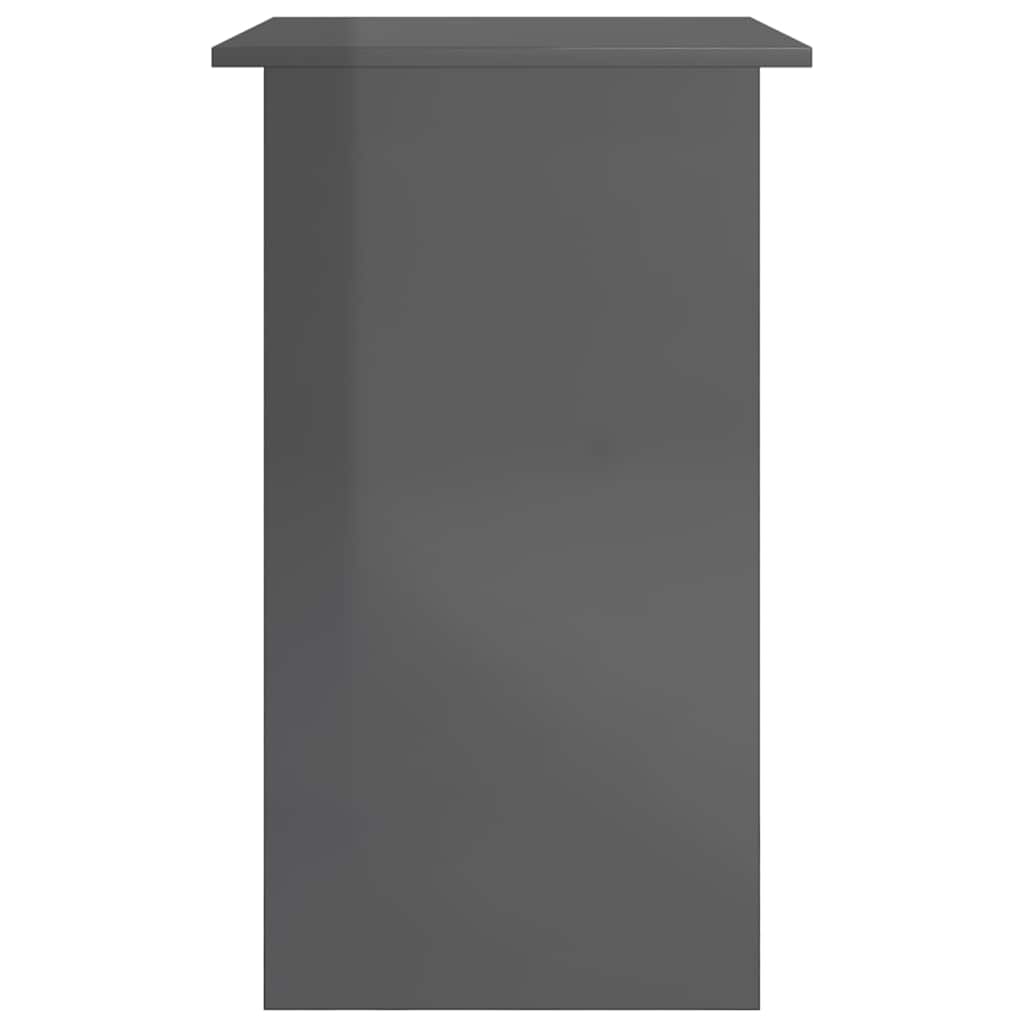 Desk High Gloss Grey 80x45x74 cm Engineered Wood