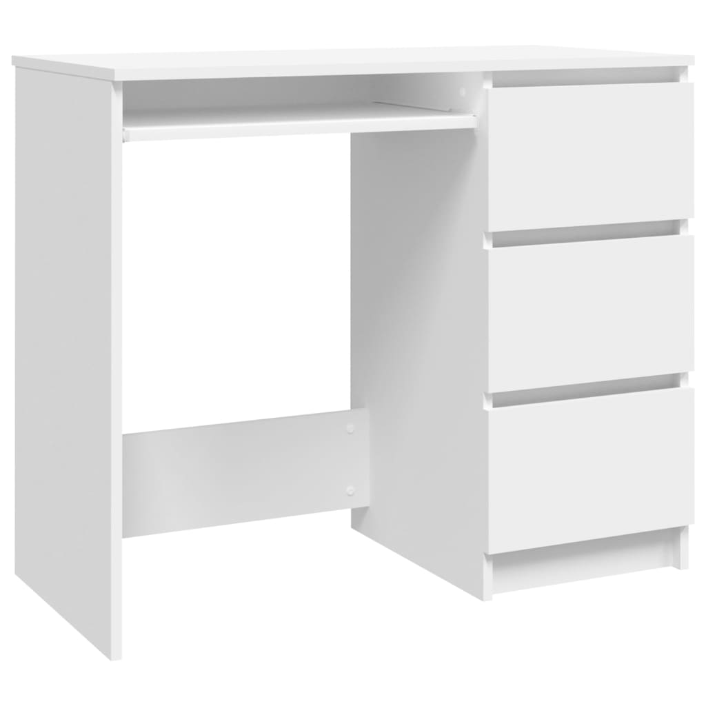 Modern Wooden Home Office Computer Desk Table With 3 Storage Drawers