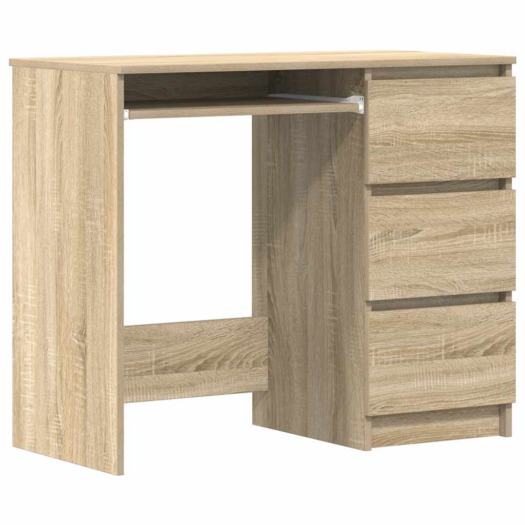 Modern Wooden Home Office Computer Desk Table With 3 Storage Drawers