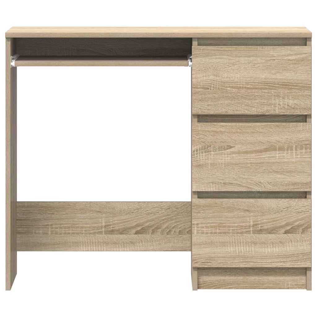 Modern Wooden Home Office Computer Desk Table With 3 Storage Drawers