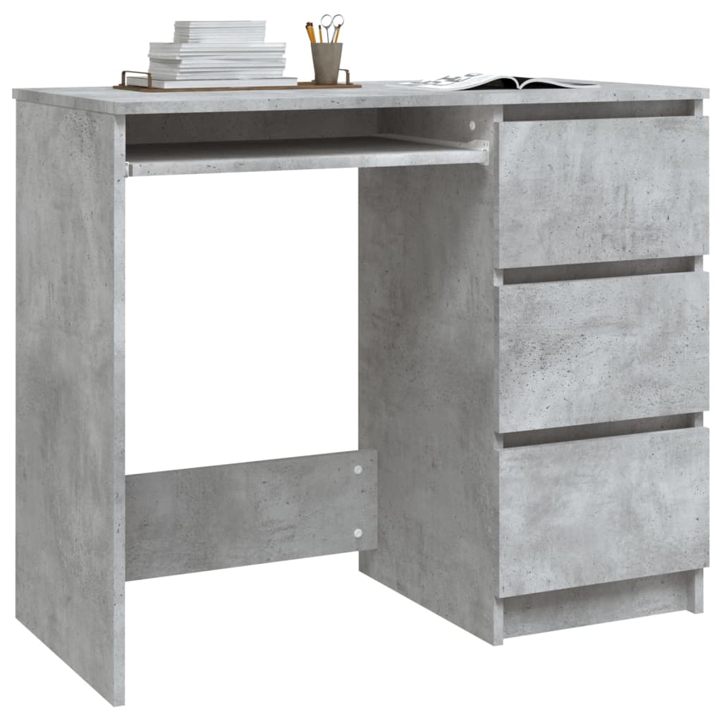 Modern Wooden Home Office Computer Desk Table With 3 Storage Drawers