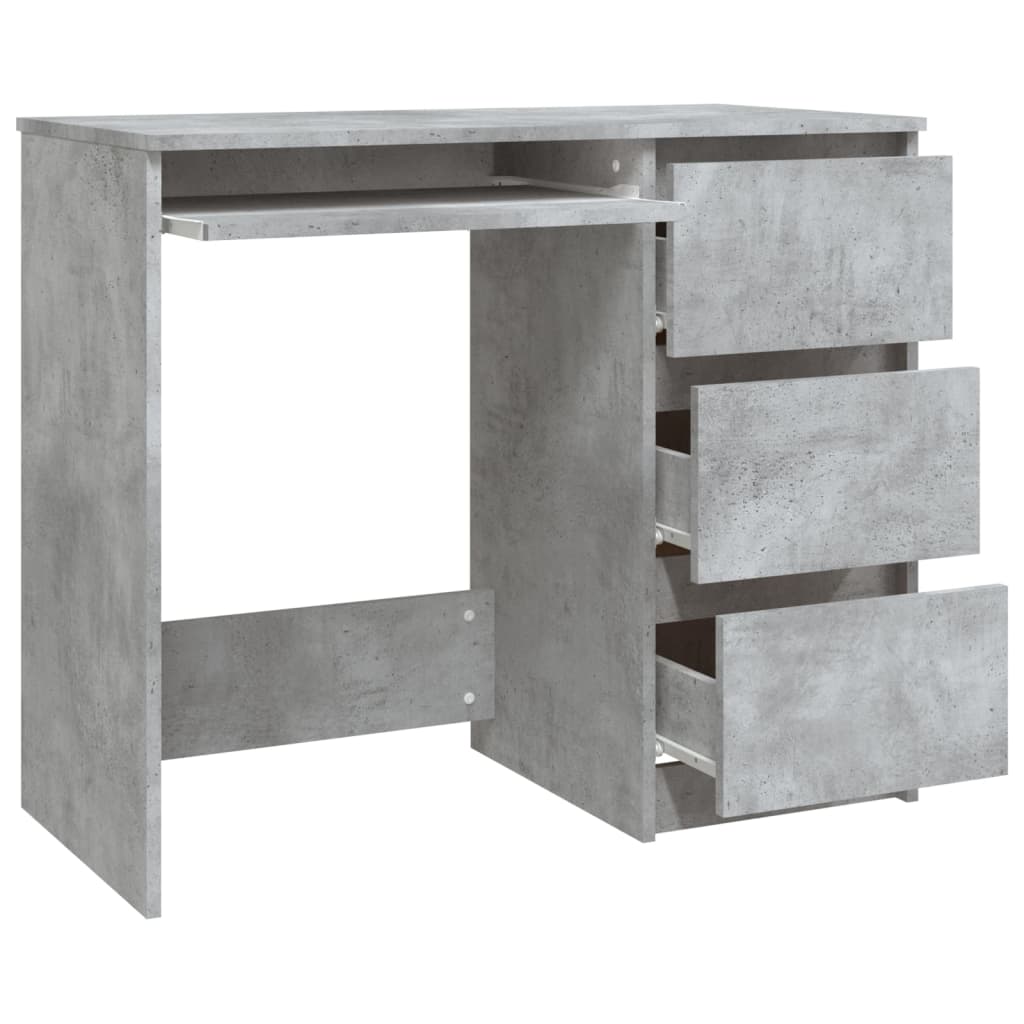 Modern Wooden Home Office Computer Desk Table With 3 Storage Drawers