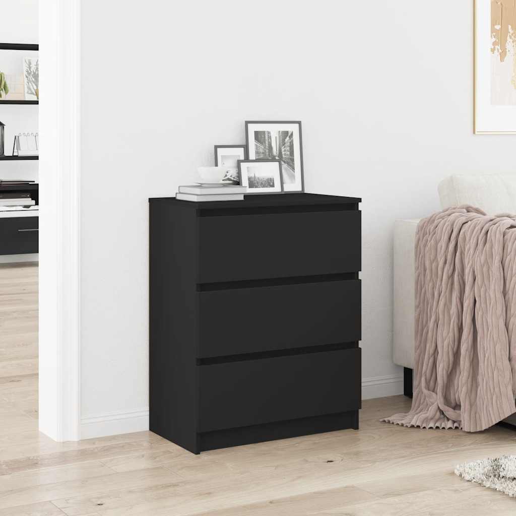 Sideboard Black 60x35x76 cm Engineered Wood