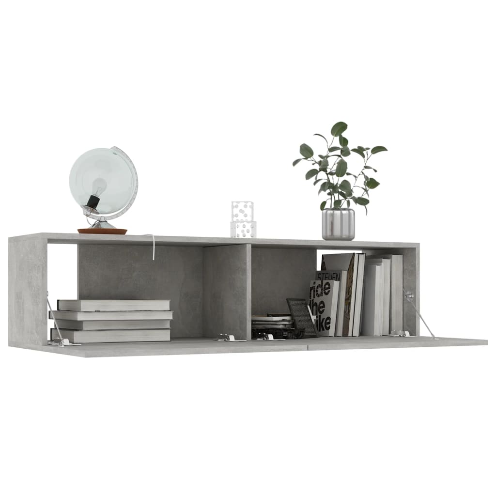 TV Cabinet Concrete Grey 120x30x30 cm Engineered Wood