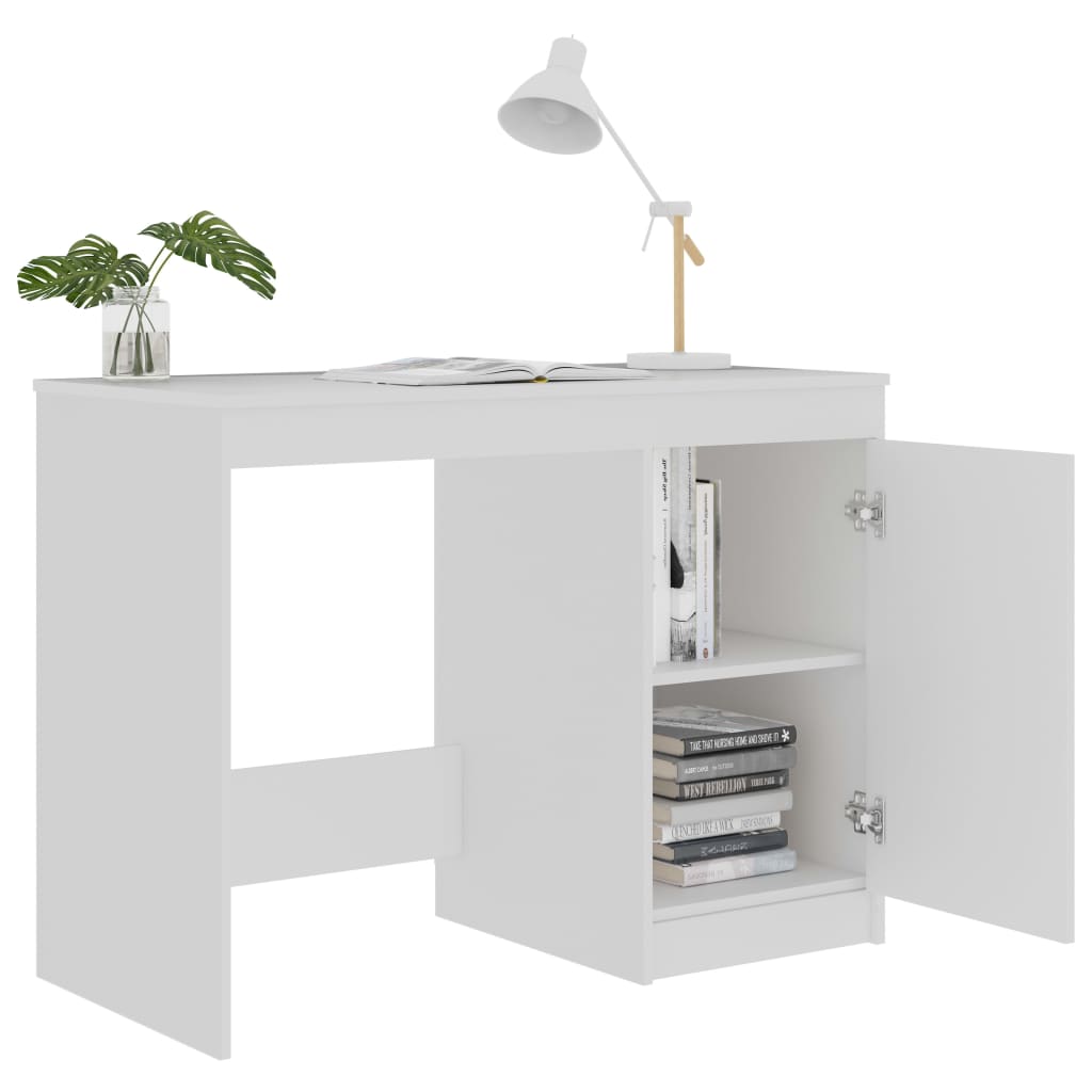 Modern Wooden Home Office Computer Desk Table With Storage Cupboard Wood