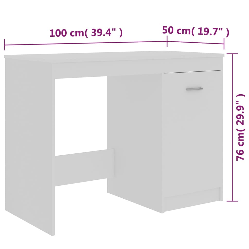 Modern Wooden Home Office Computer Desk Table With Storage Cupboard Wood