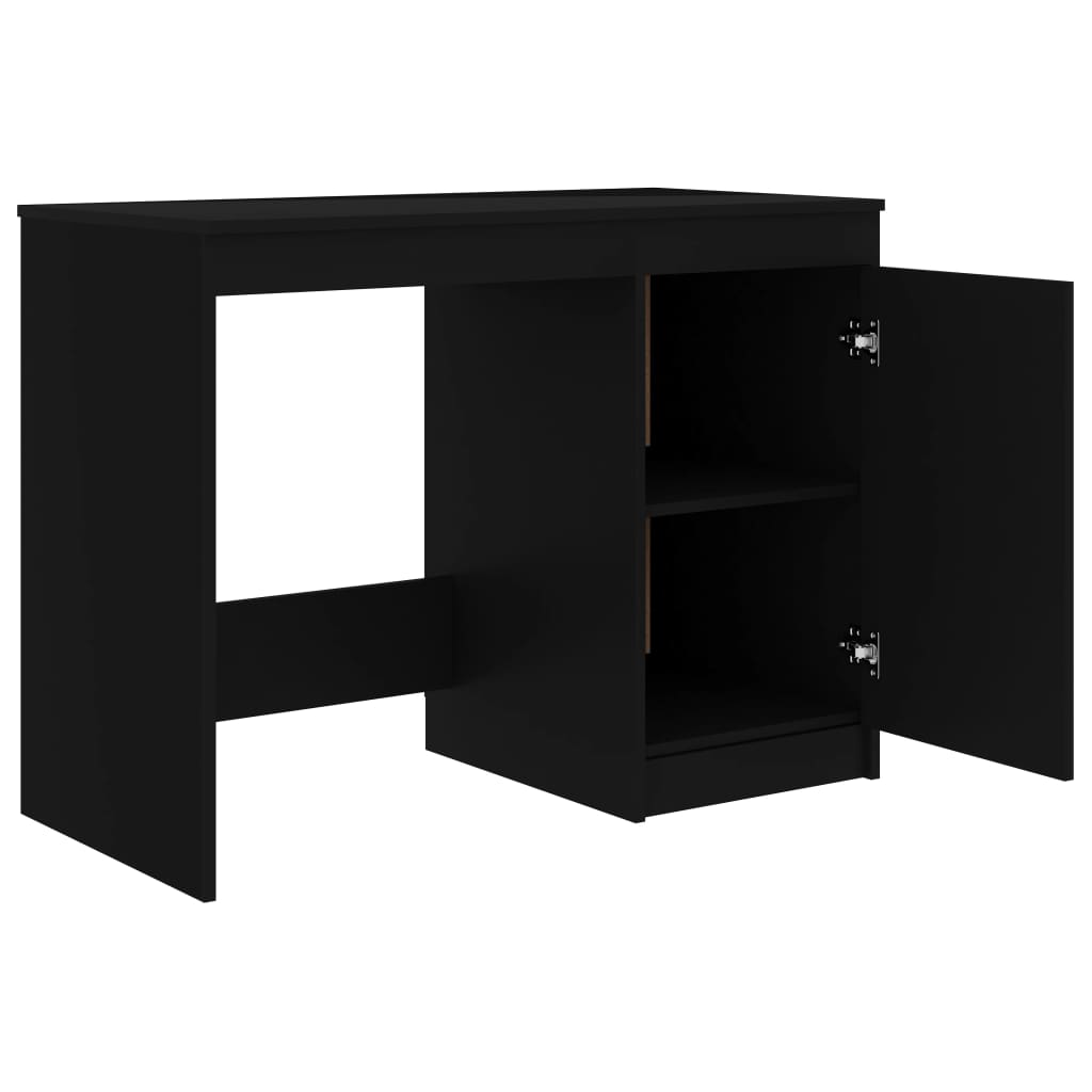 Modern Wooden Home Office Computer Desk Table With Storage Cupboard Wood