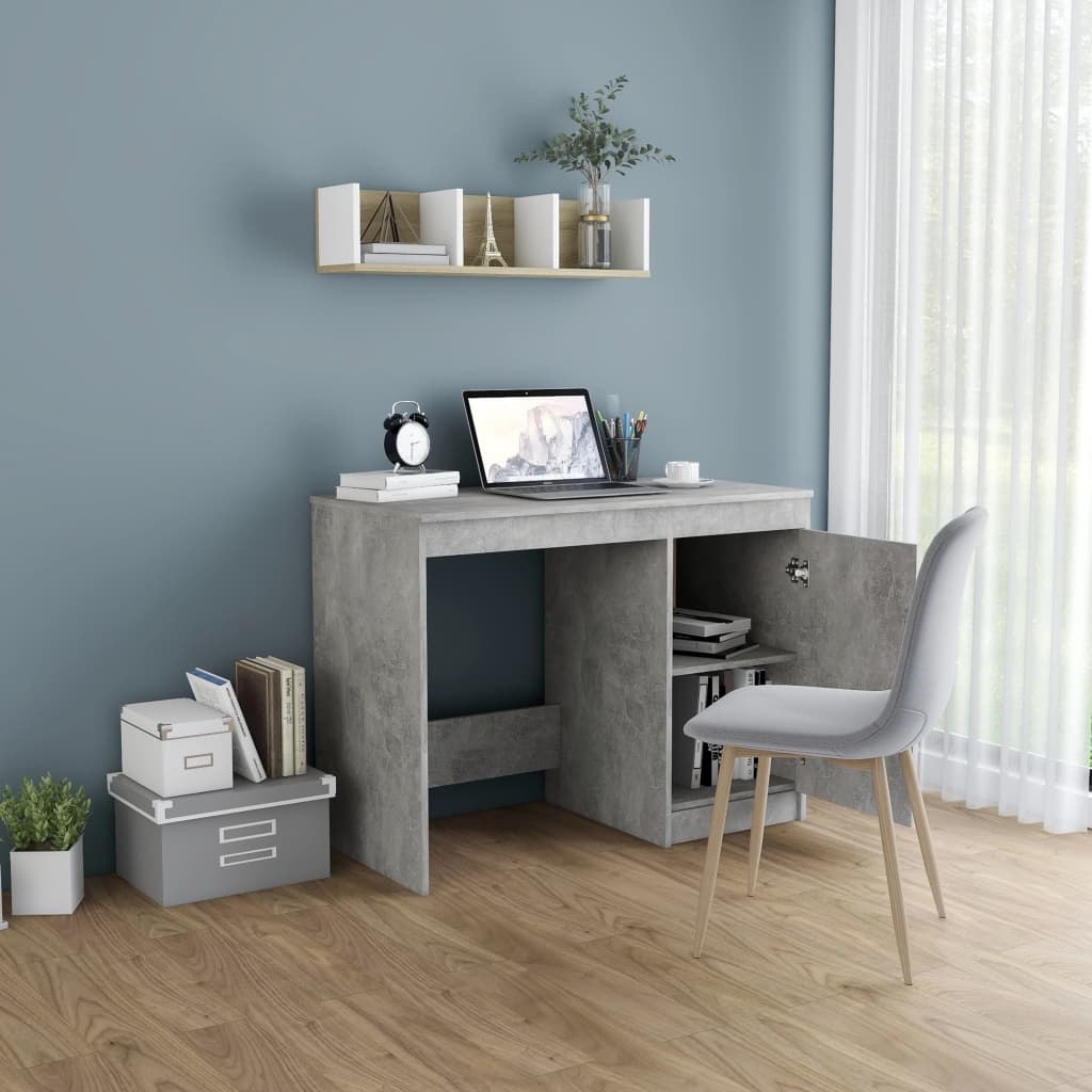 Modern Wooden Home Office Computer Desk Table With Storage Cupboard Wood