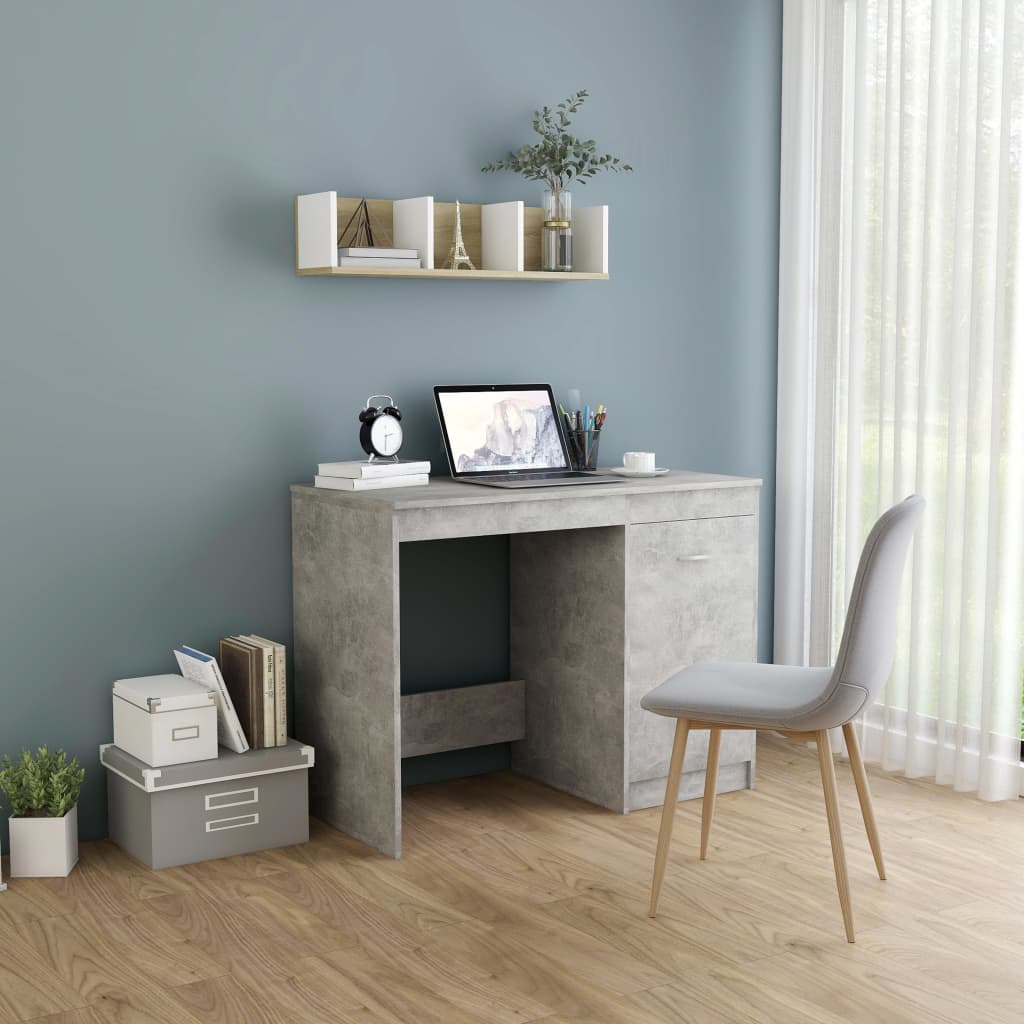Modern Wooden Home Office Computer Desk Table With Storage Cupboard Wood