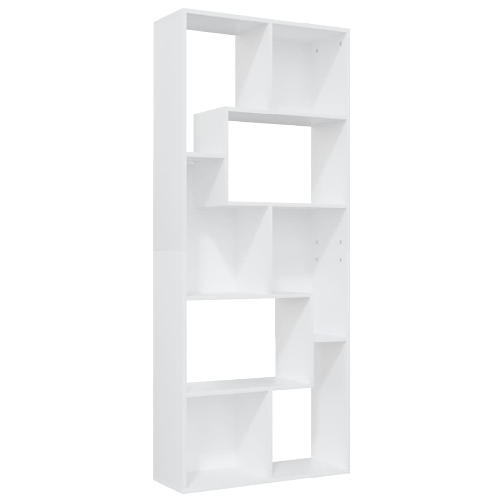 Book Cabinet White 67x24x161 cm Engineered Wood
