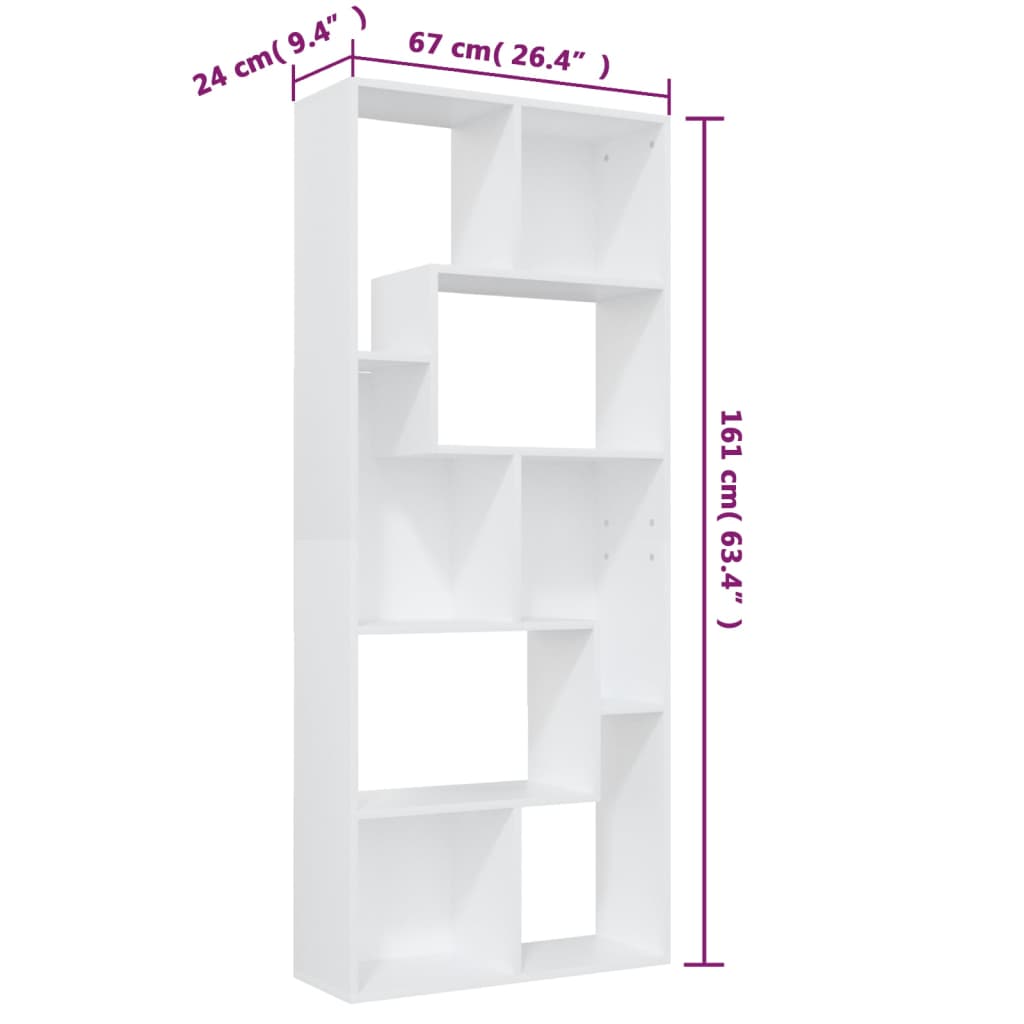Modern Wooden Tall Open Bookcase Book Storage Cabinet Shelving Storage Display