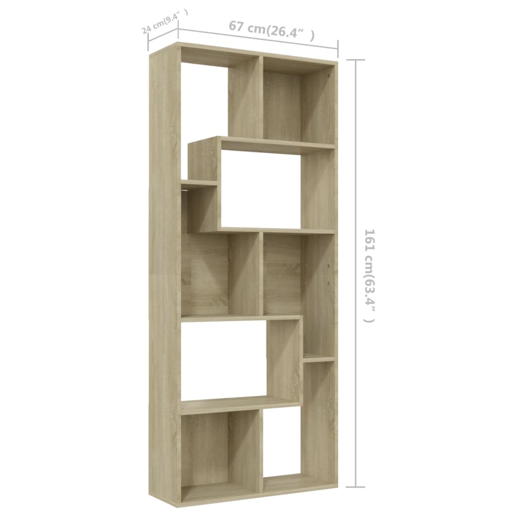 Modern Wooden Tall Open Bookcase Book Storage Cabinet Shelving Storage Display
