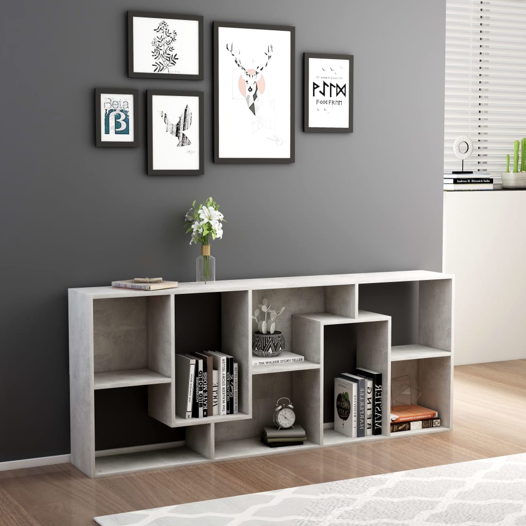 Modern Wooden Tall Open Bookcase Book Storage Cabinet Shelving Storage Display