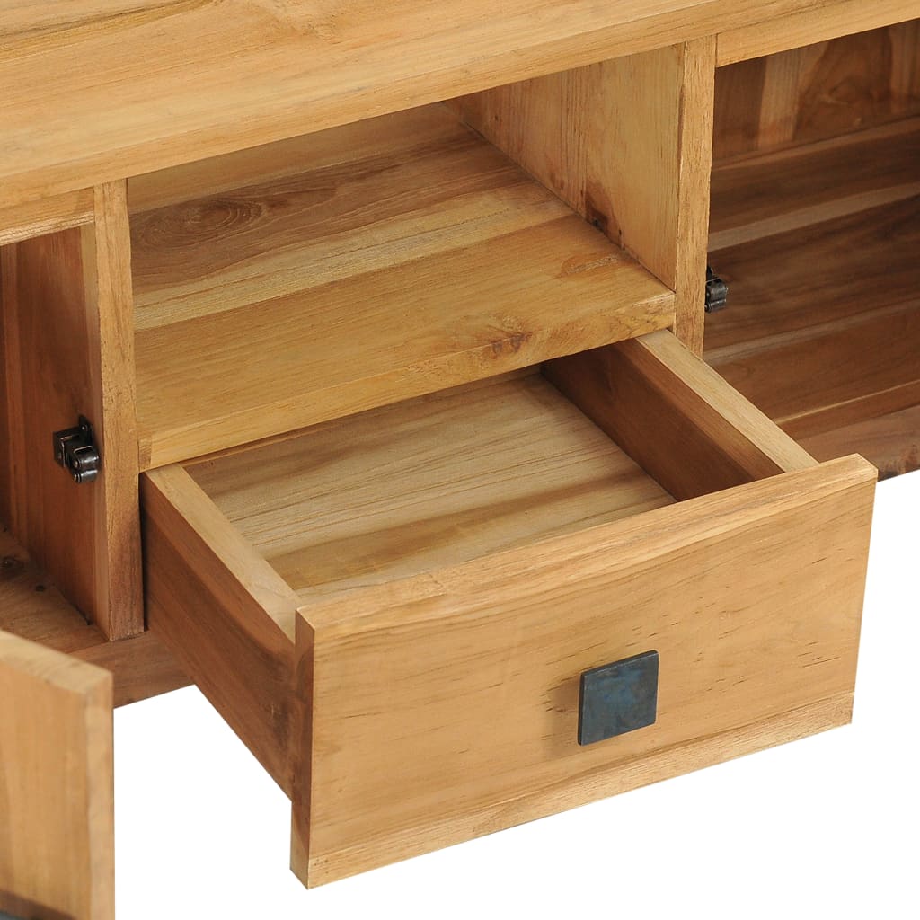 TV Cabinet 120x32x45 cm Solid Teak Wood