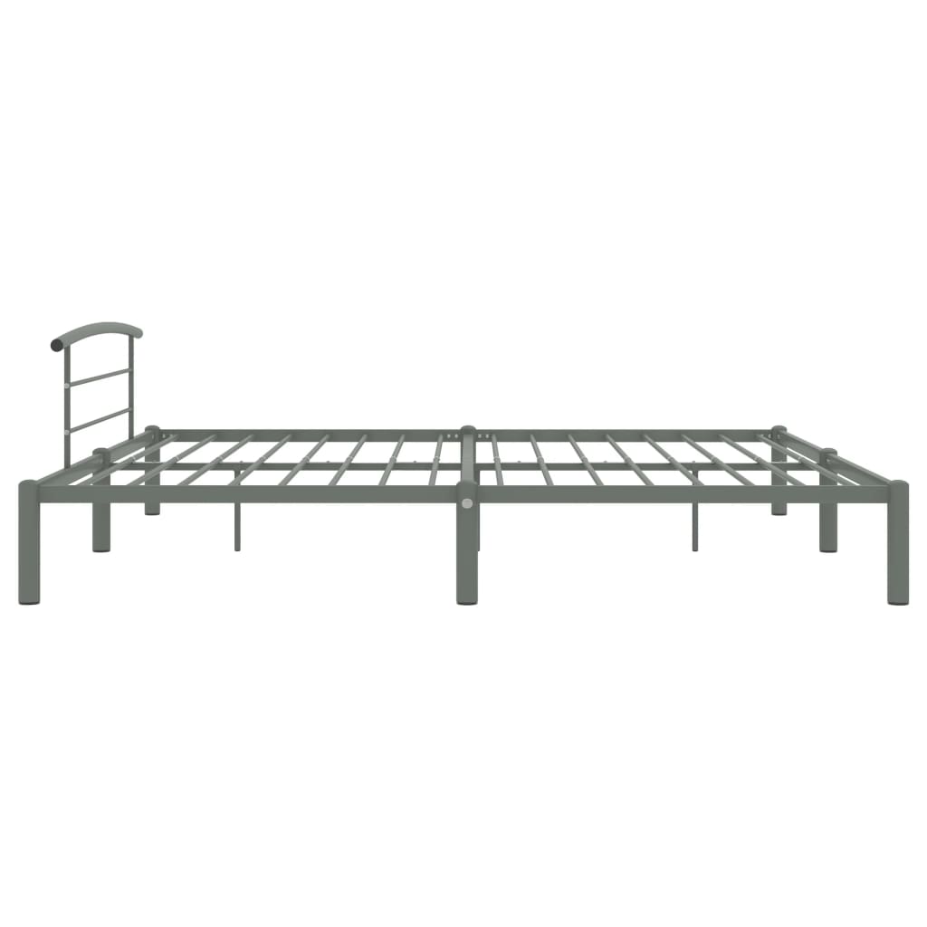 284667 vidaXL Bed Frame without Mattress Grey Metal 180x200 cm Super King