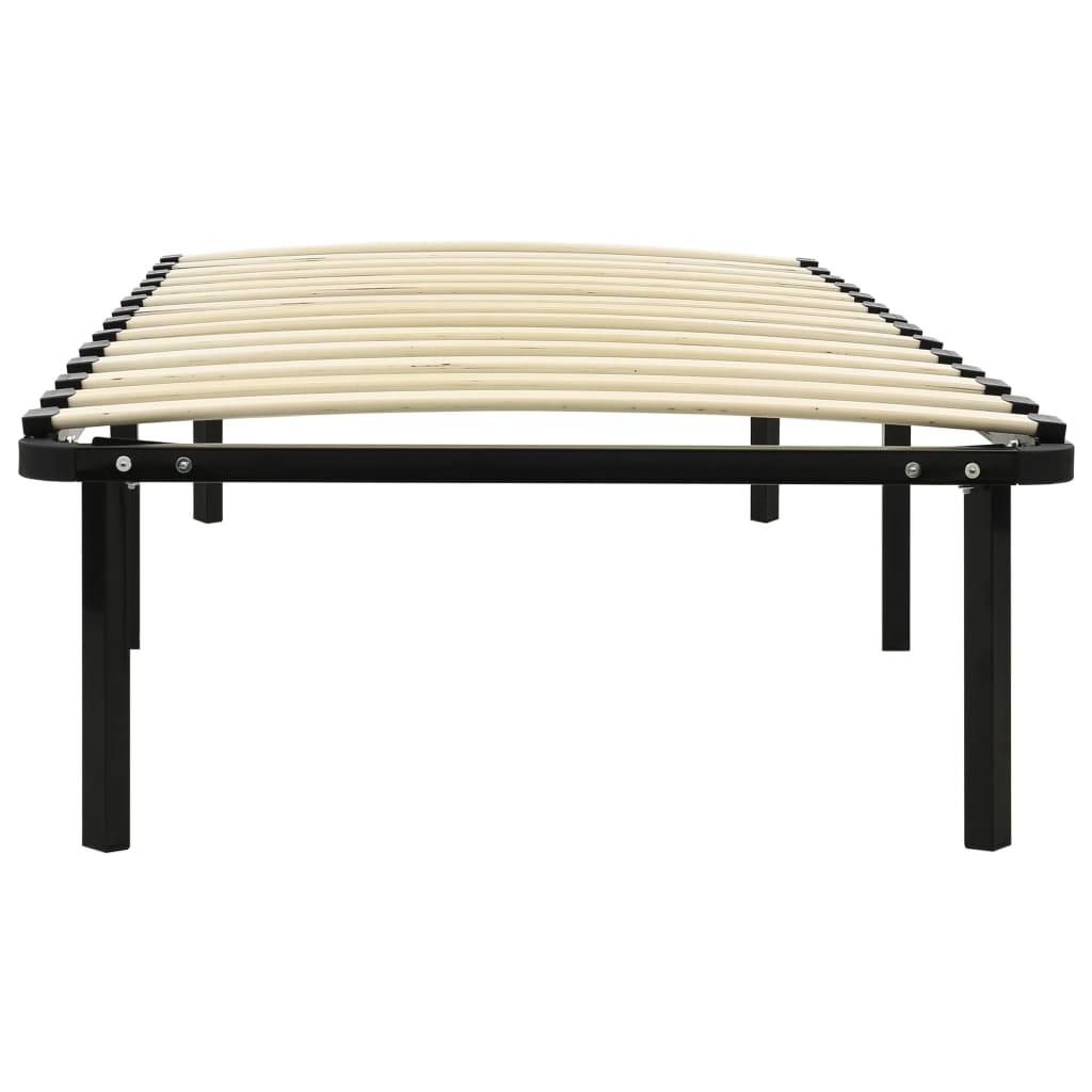Bed Frame without Mattress Black Metal 90x200 cm