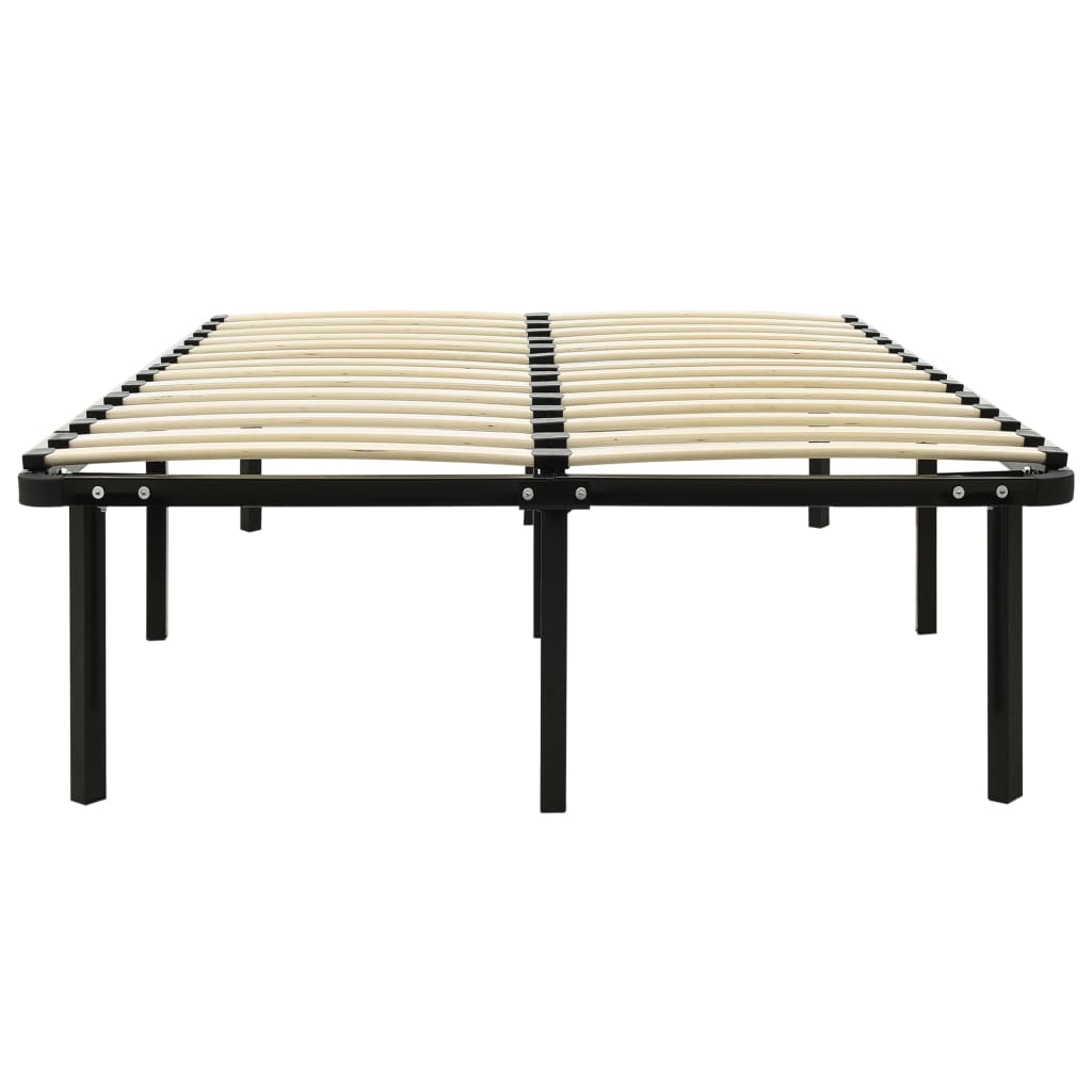 Bed Frame without Mattress Black Metal 120x200 cm