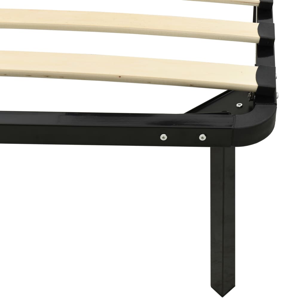 Bed Frame without Mattress Black Metal 120x200 cm