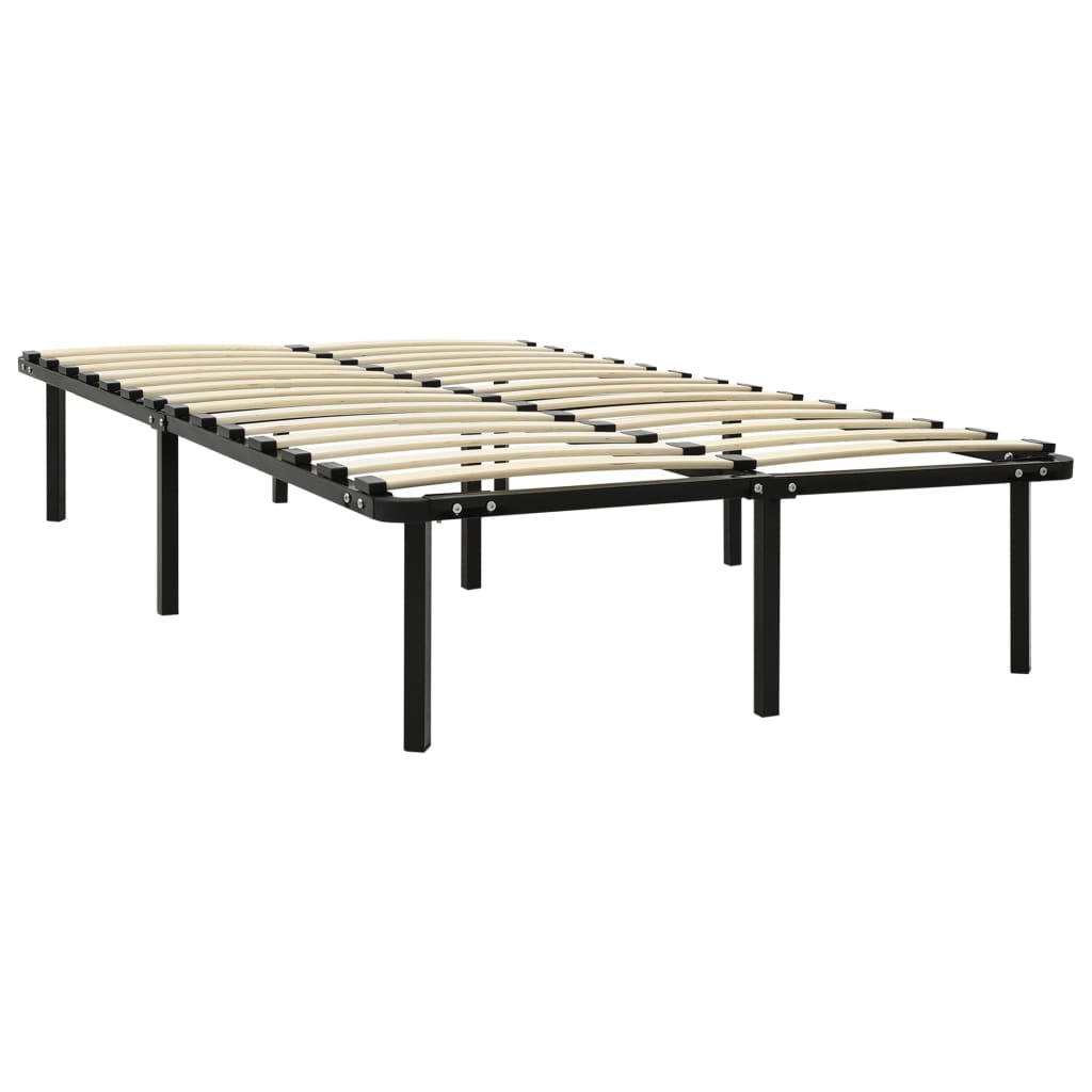 Bed Frame without Mattress Black Metal 180x200 cm Super King