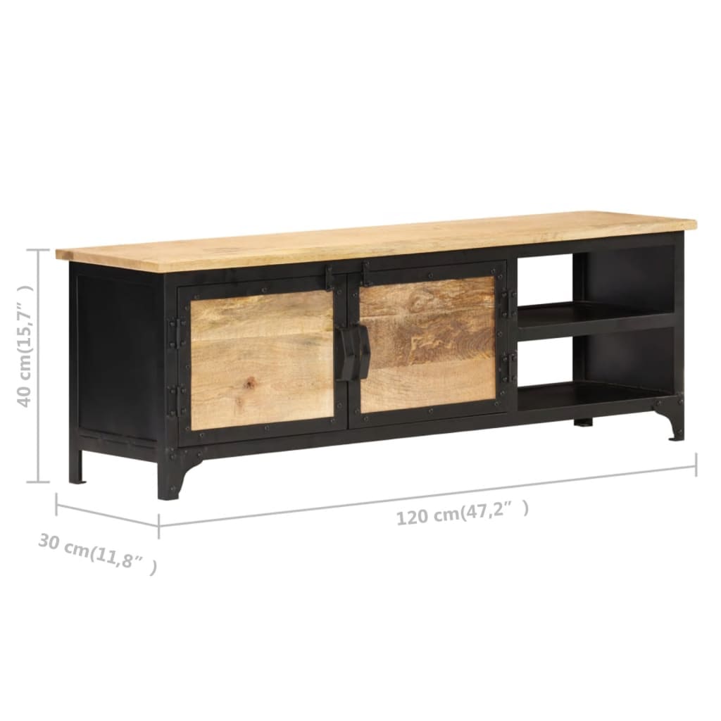 TV Cabinet 120x30x40 cm Solid Mango Wood