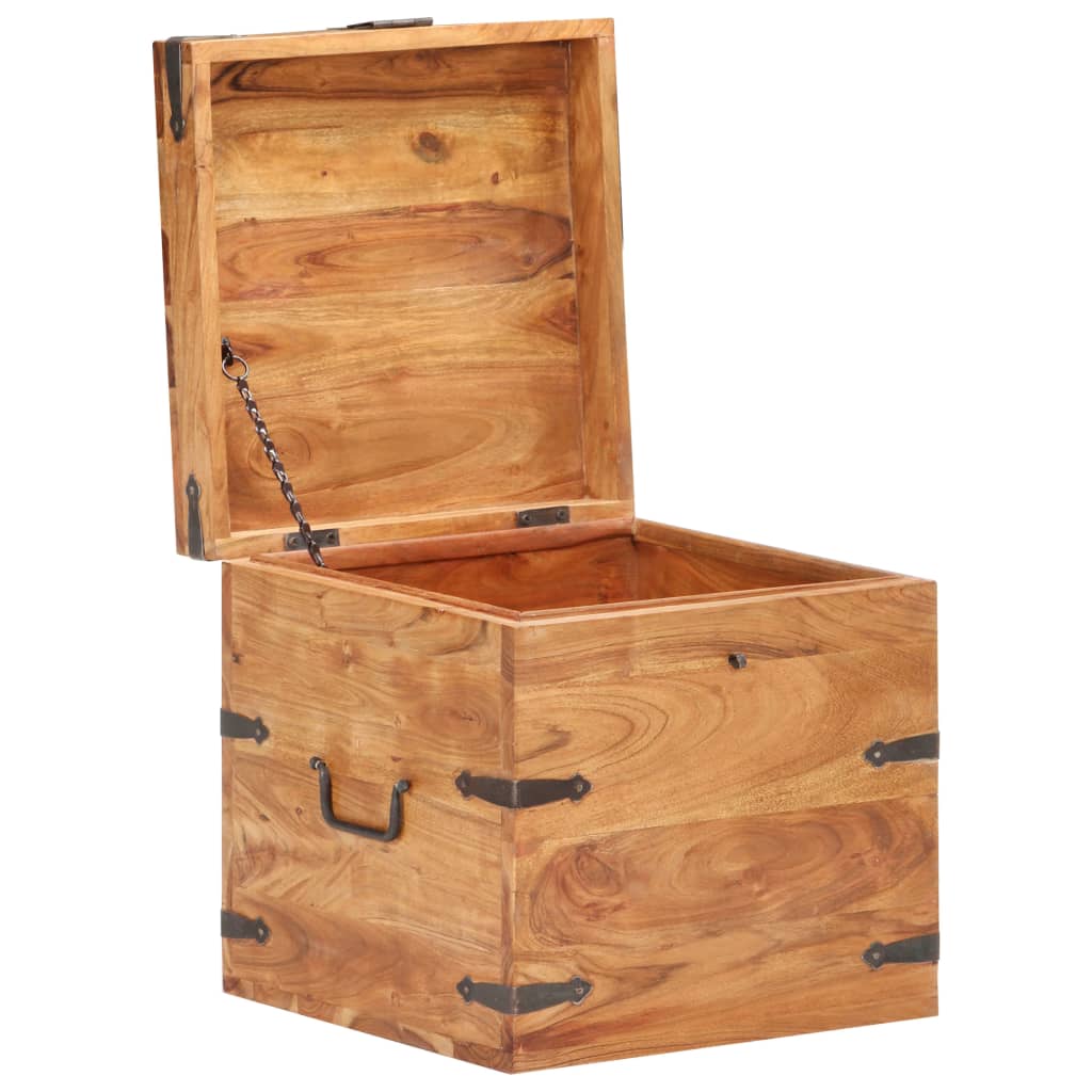 Chest 40x40x40 cm Solid Acacia Wood