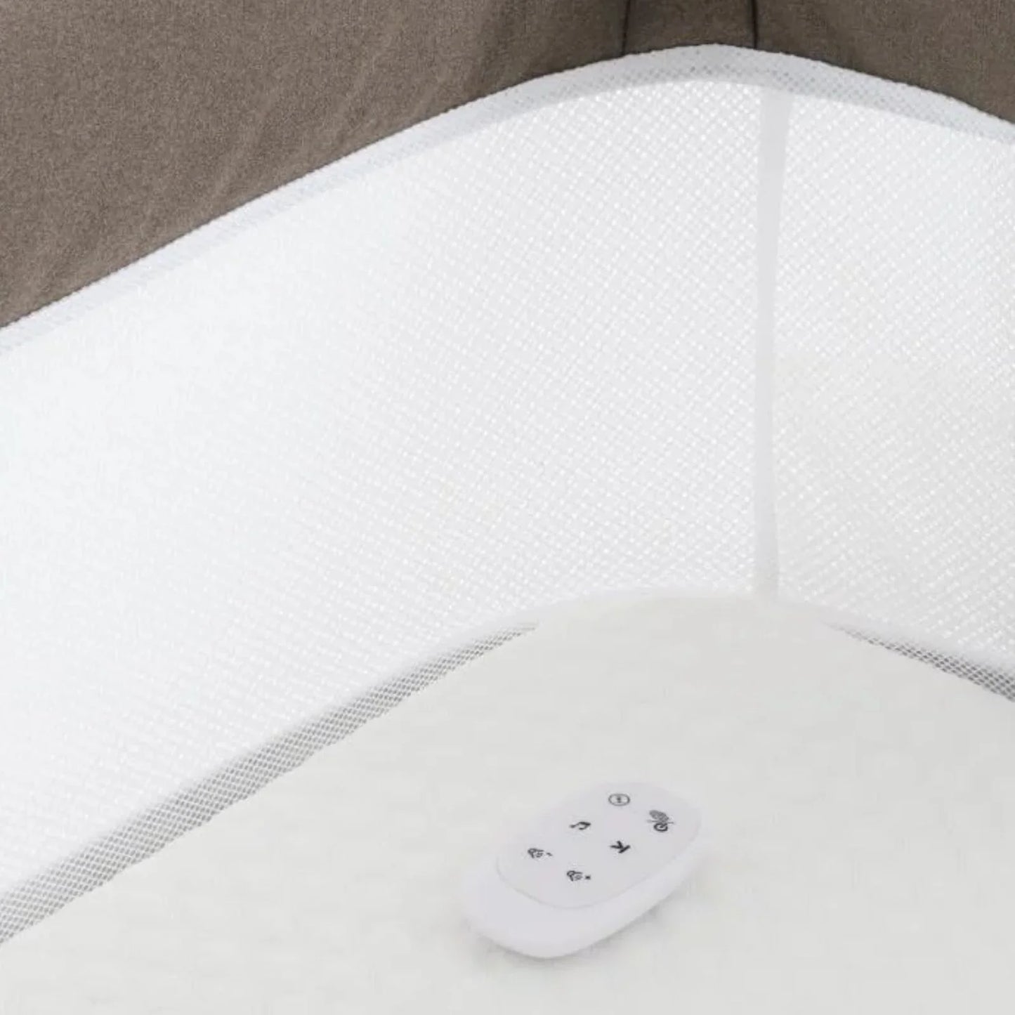 Oyster Wiggle Crib Co-Sleeper - Mink