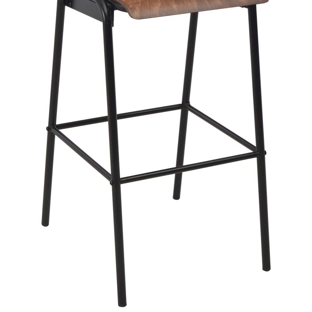 Bar Chairs 4 pcs Solid Plywood Steel