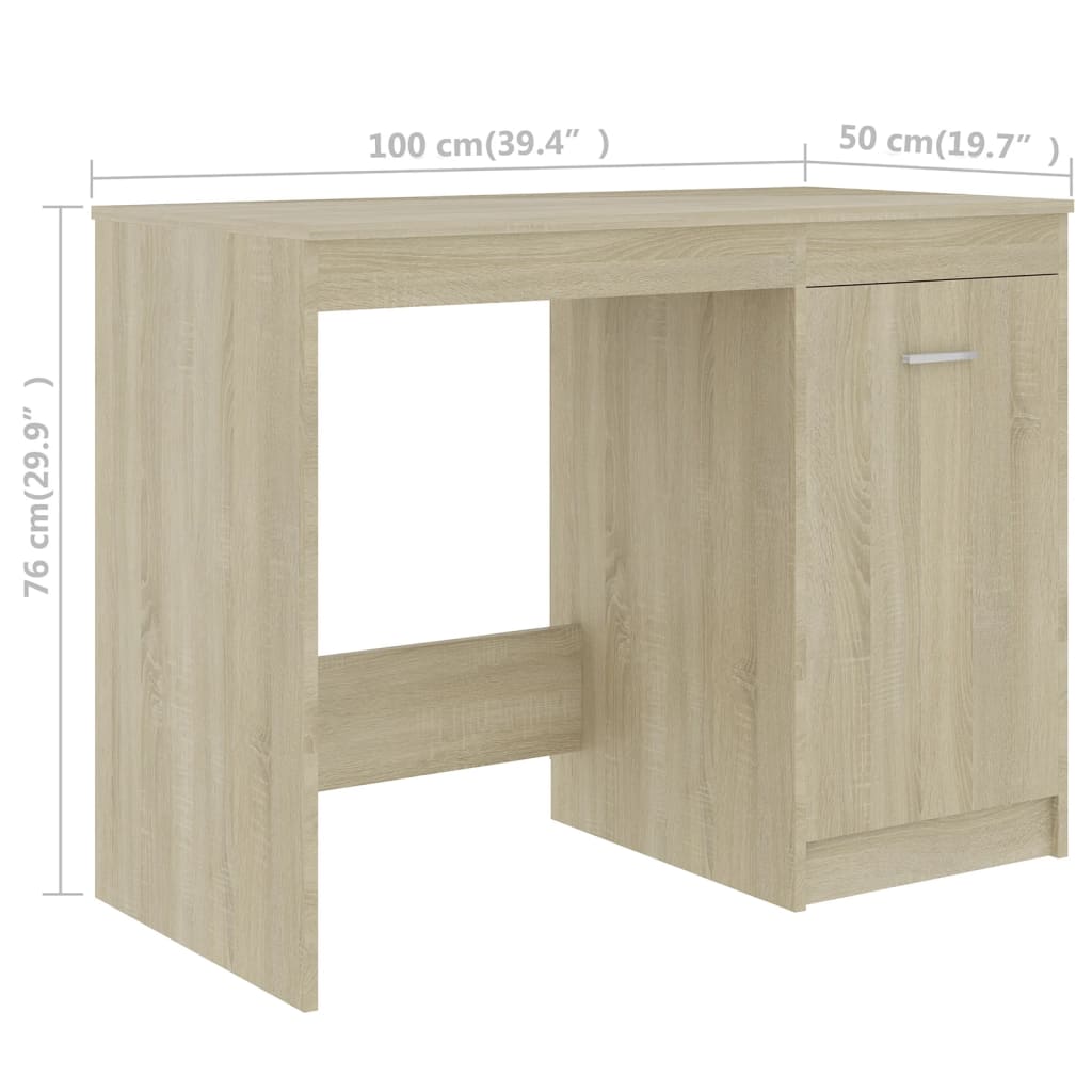 Modern Wooden Large Home Office Computer Writing Desk With 3 Drawers Cupboard