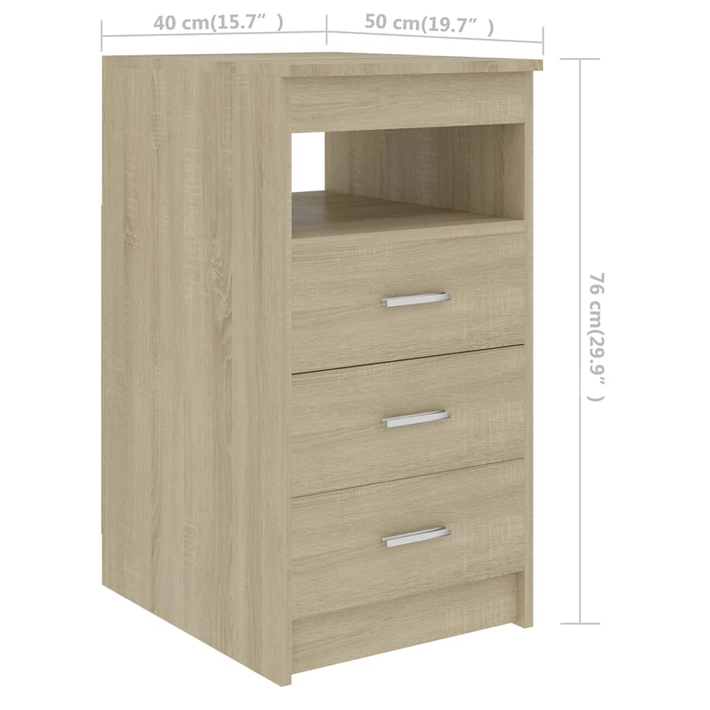 Desk Sonoma Oak 140x50x76 cm Engineered Wood