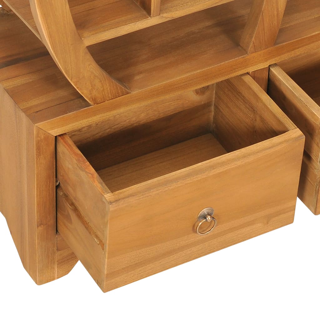 Cabinet with Yin Yang Shelf 68x26x83 cm Solid Teak Wood