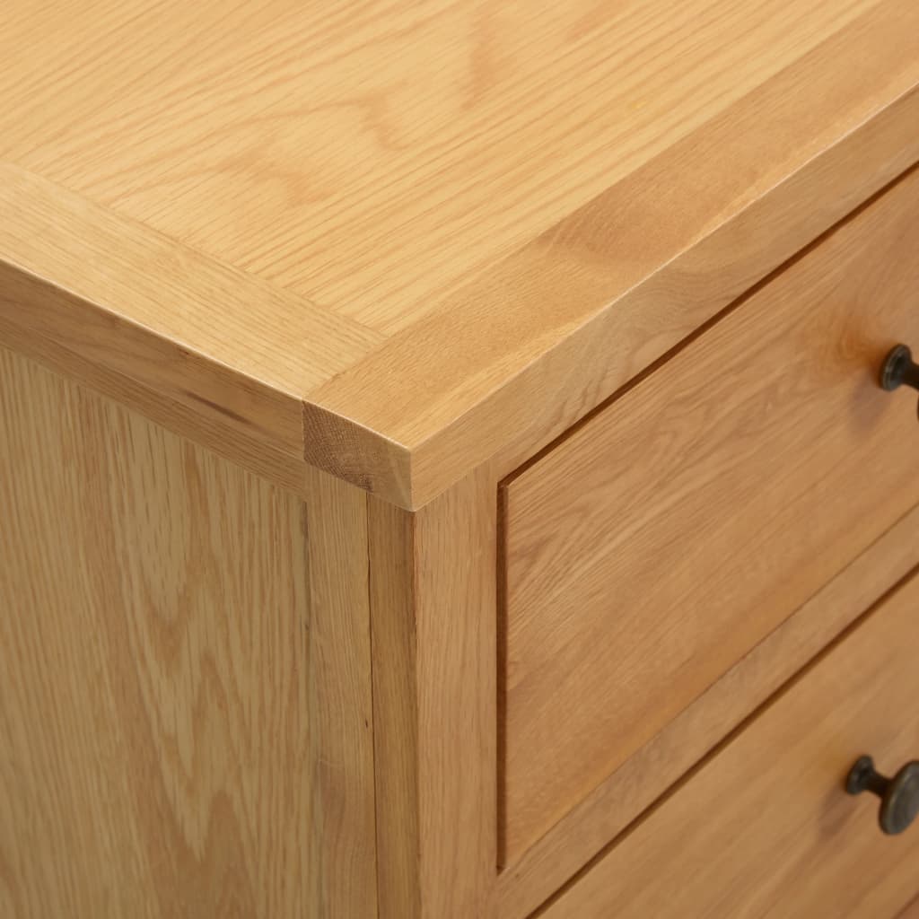 Chest of Drawers 105x33.5x73 cm Solid Oak Wood