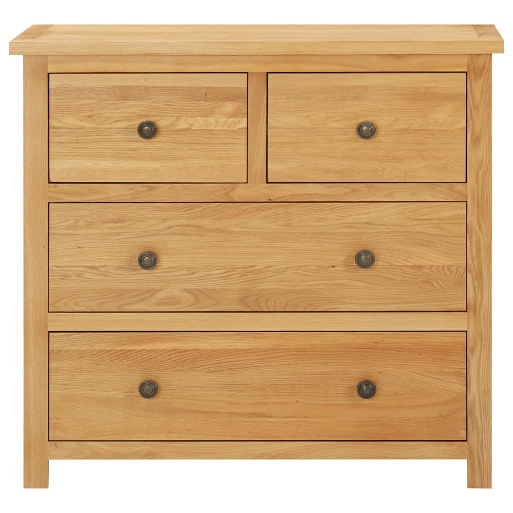 Chest of Drawers 80x35x75 cm Solid Oak Wood
