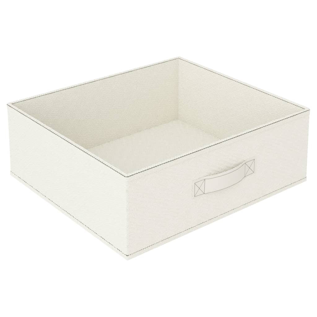 Storage Rack with 4 Fabric Baskets Steel Cream