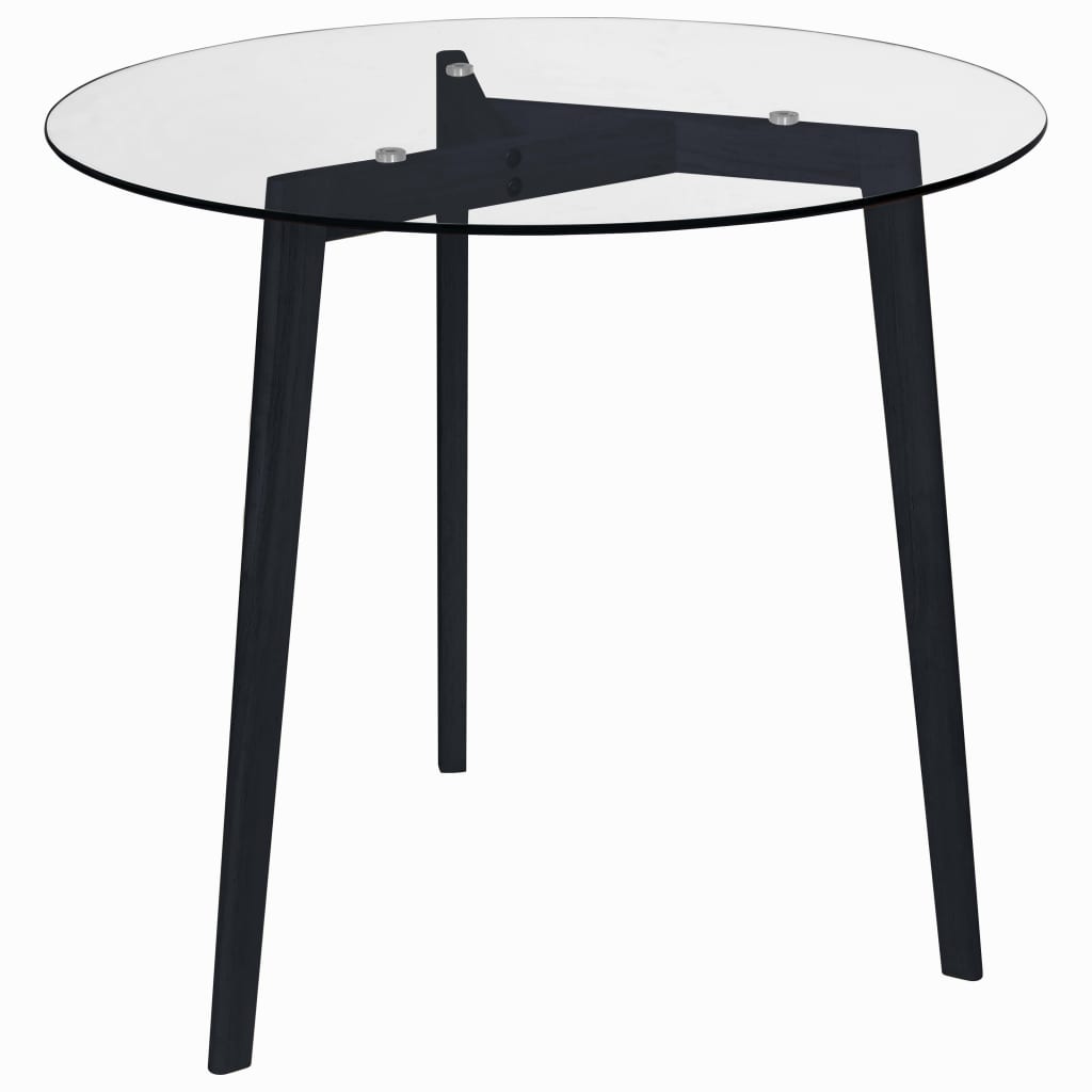 Dining Table Transparent 80 cm Tempered Glass