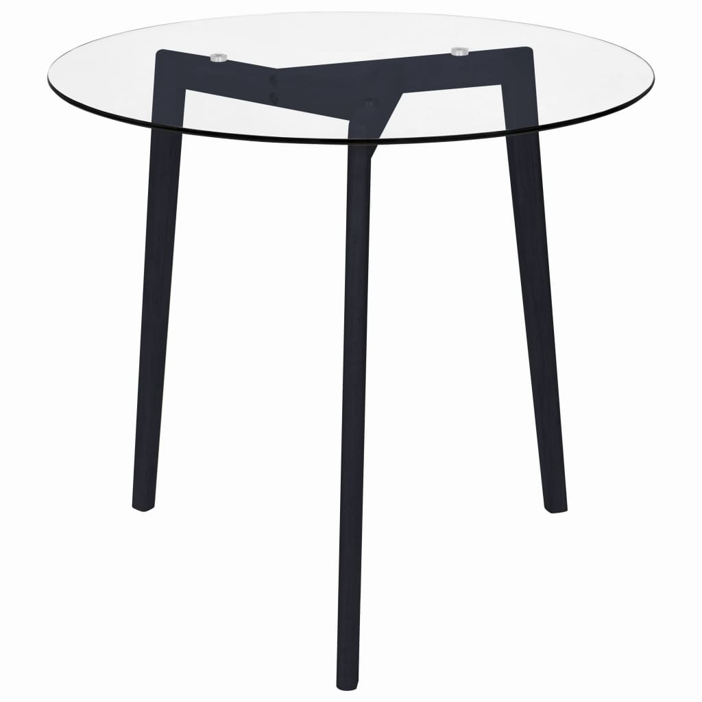 Dining Table Transparent 80 cm Tempered Glass
