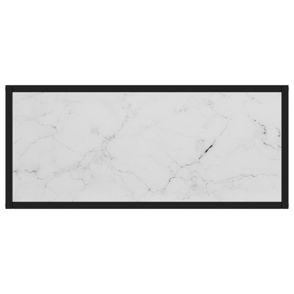 Console Table White 80x35x75 cm Tempered Glass