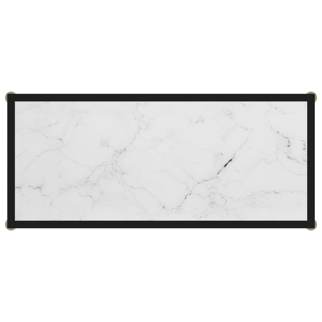 Console Table White 80x35x75 cm Tempered Glass