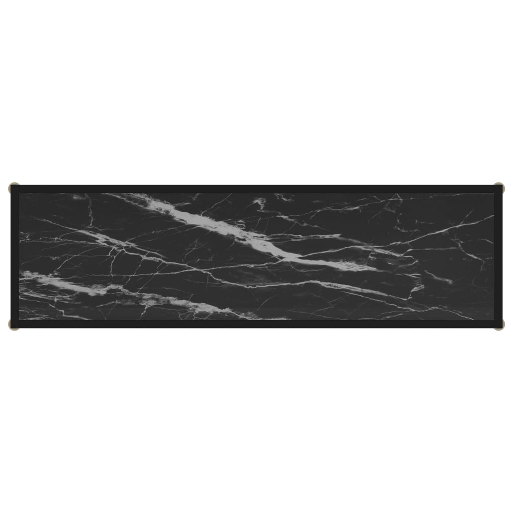 Console Table Black 120x35x75 cm Tempered Glass
