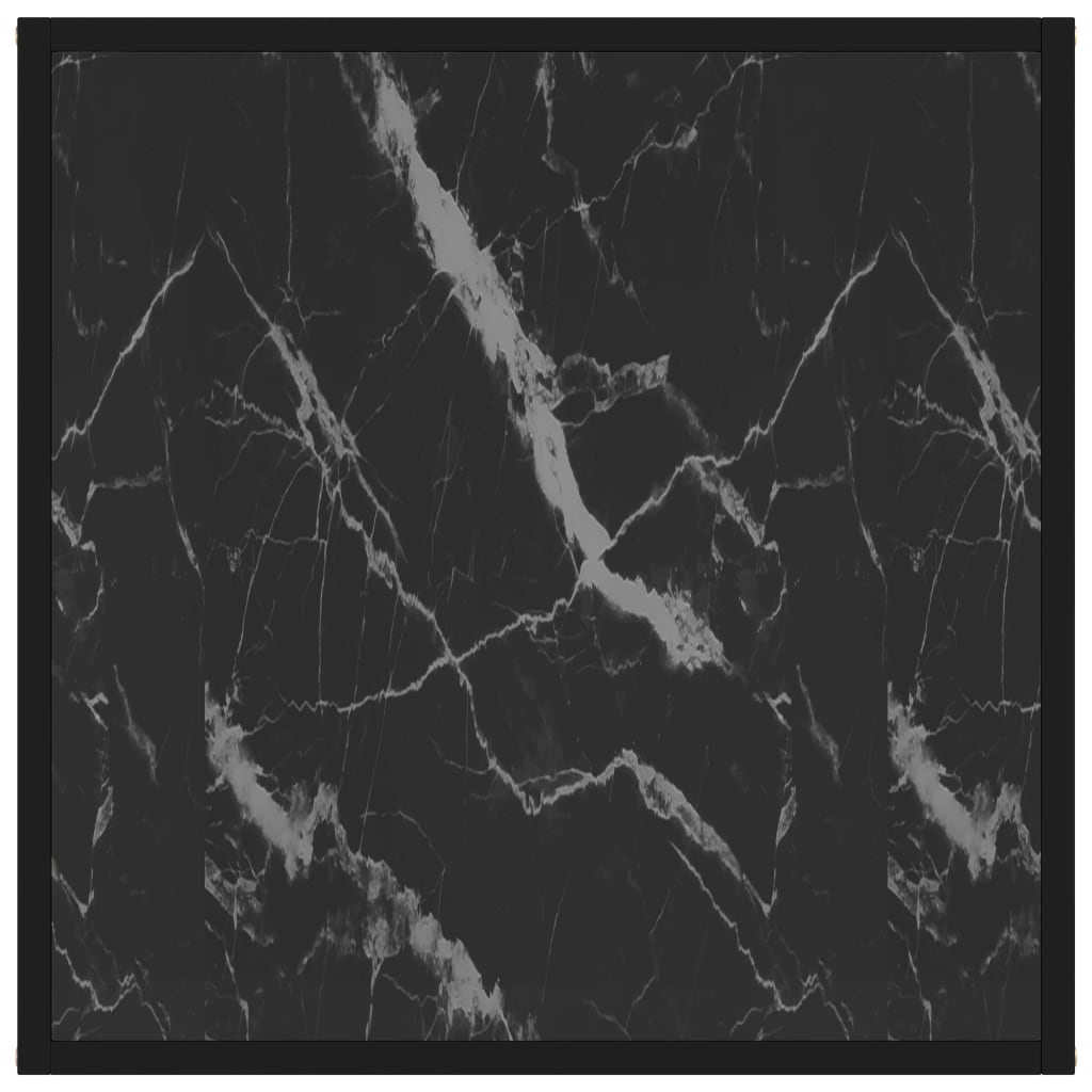Coffee Table Black 60x60x35 cm Tempered Glass