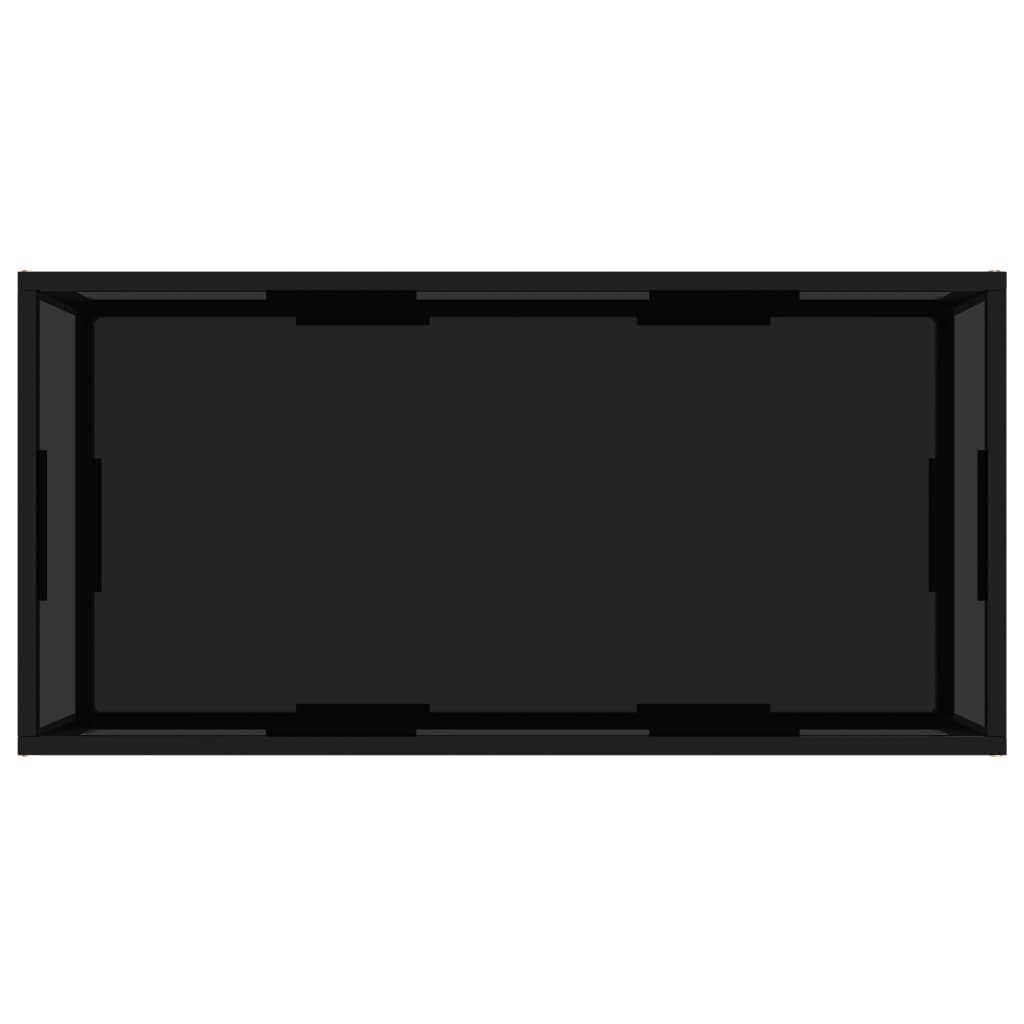 Coffee Table Black 100x50x35 cm Tempered Glass