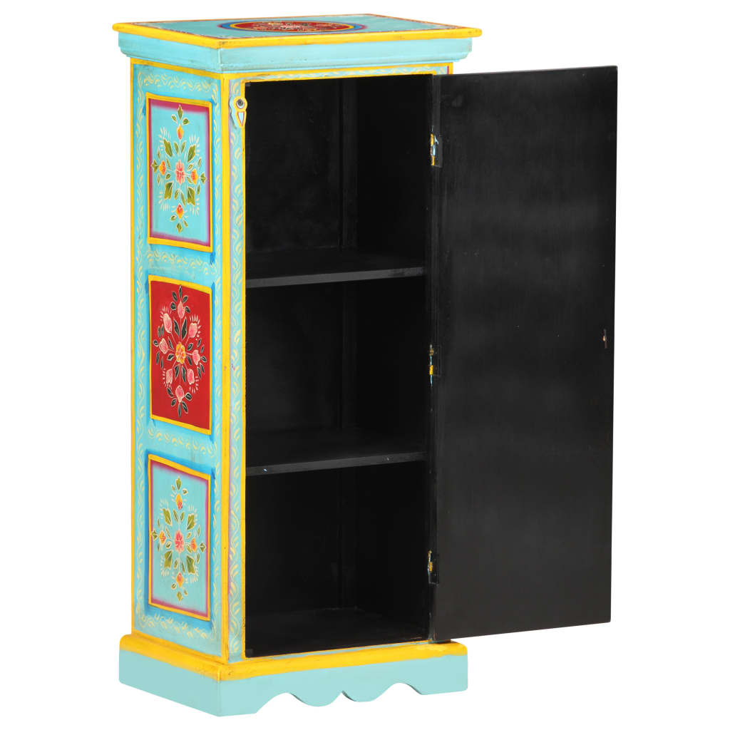 Hand Painted Highboard 40x30x90 cm Solid Mango Wood