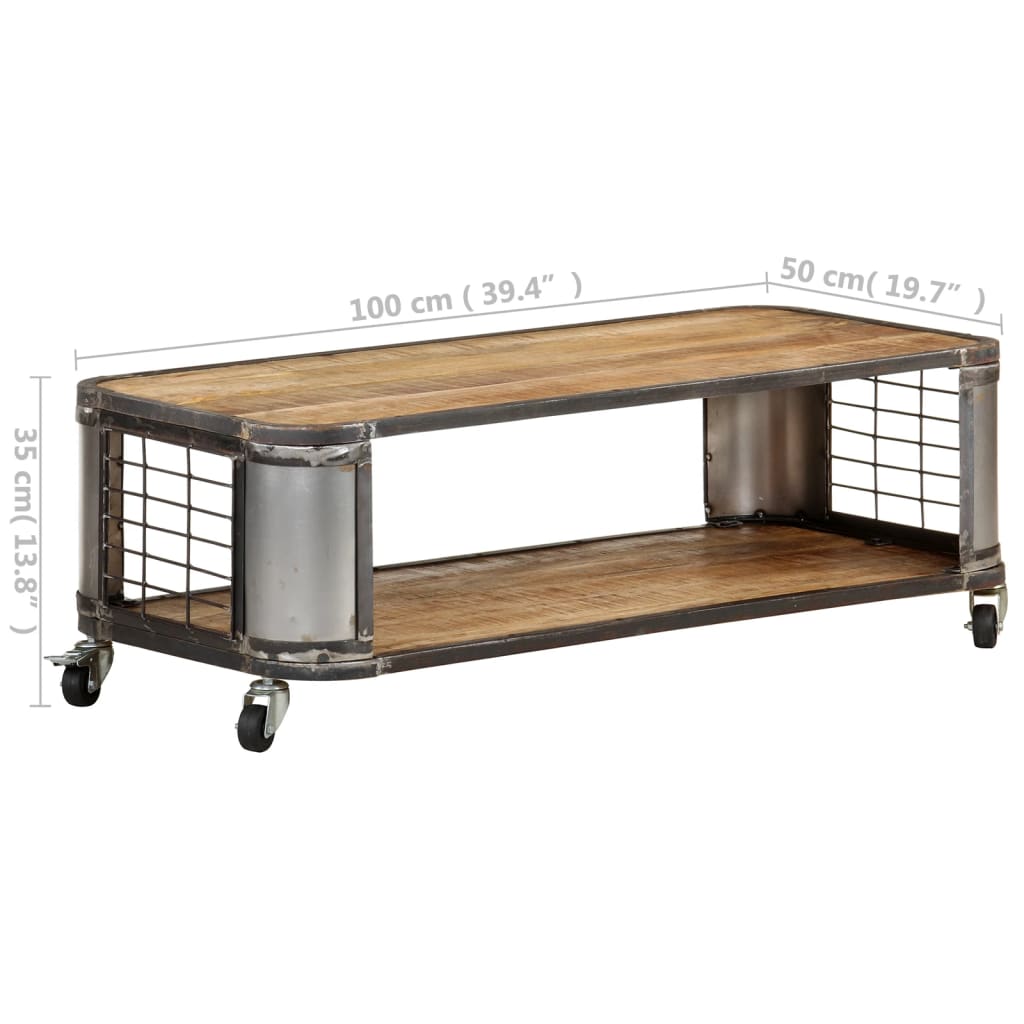 Coffee Table 100x50x35 cm Solid Mango Wood
